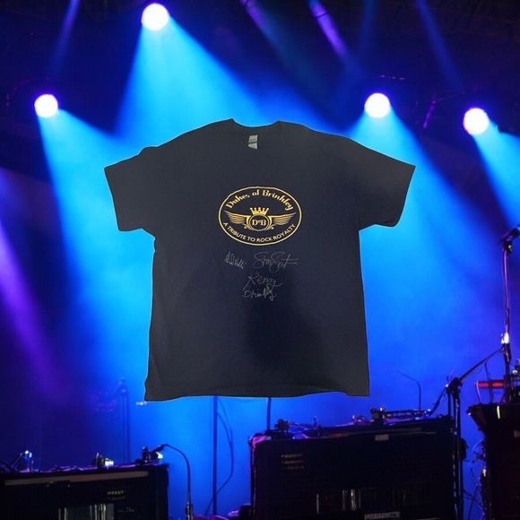 Dukes of Brinkley Signed XL Dark Blue T-Shirt Made by Gildon - Picture 1 of 9